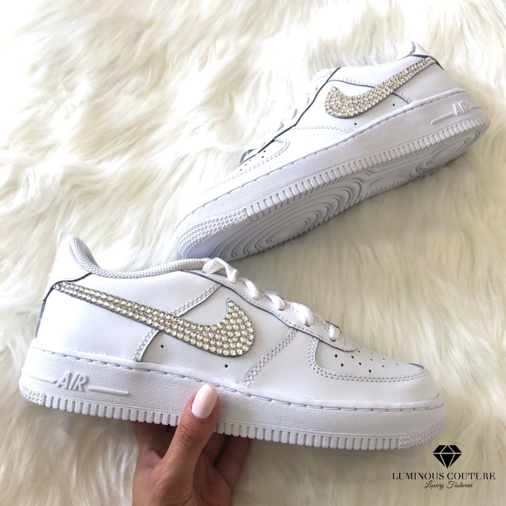 Swarovski® Nike Air Force 1 Triple White - Picture 4 of 9